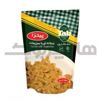 پاستا پروانه ای سبزیجات با طعم پیتزا 180 گرمی تک ماکارون