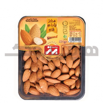 مغز بادام خام 250 گرمی سیل وکیوم برتر