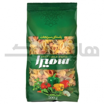 پاستای سبزیجات فرمی گوش ماهی 500 گرمی سمیرا
