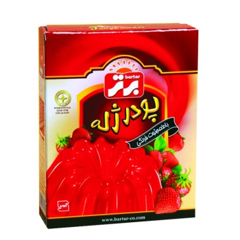 پودر ژله توت فرنگی 100 گرمی جعبه ای برتر